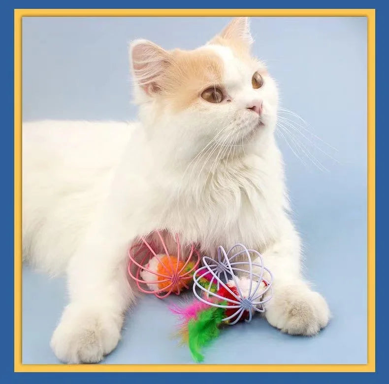 Plush Mouse Cat Toy - Self-Teasing Interactive Ball - ZOOMNSTORE