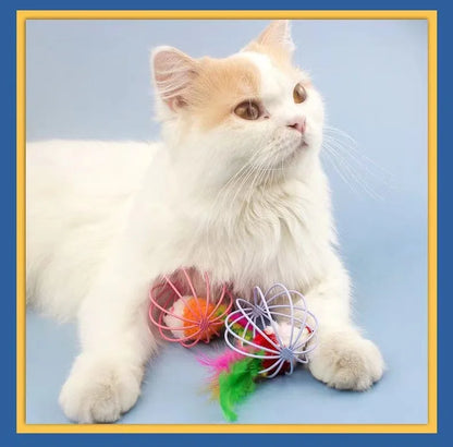 Plush Mouse Cat Toy - Self-Teasing Interactive Ball - ZOOMNSTORE