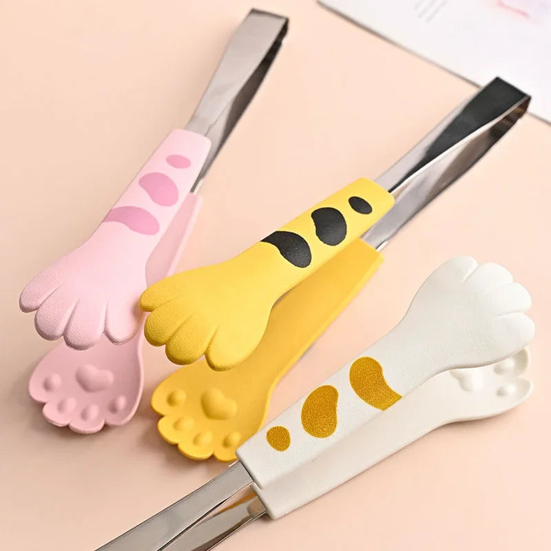 Cat Paw Food Tongs - Cute Cartoon Stainless Steel Kitchen Gadgets - ZOOMNSTORE