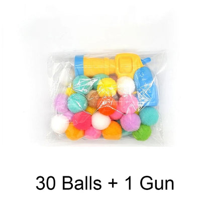 Cat Plush Ball Shooter - Mini Silent Toy for Stress Relief and Play - ZOOMNSTORE
