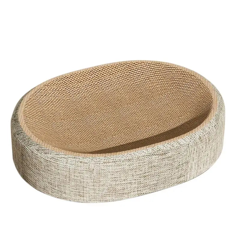 Oval Shape Scratch Pad For Cats sisal Scratching Cat Bed Multifunctional Pet Sleeping Mat Cat Scratch Bed For Cats To Rest - ZOOMNSTORE