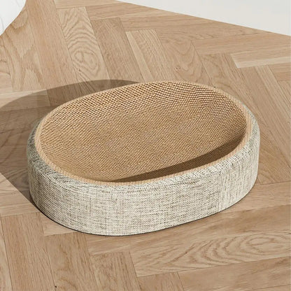 Oval Shape Scratch Pad For Cats sisal Scratching Cat Bed Multifunctional Pet Sleeping Mat Cat Scratch Bed For Cats To Rest - ZOOMNSTORE
