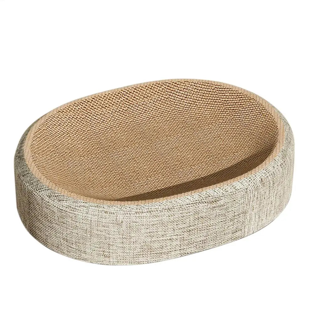 Oval Shape Scratch Pad For Cats sisal Scratching Cat Bed Multifunctional Pet Sleeping Mat Cat Scratch Bed For Cats To Rest - ZOOMNSTORE