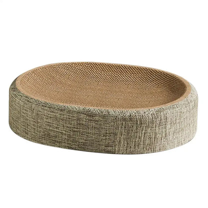 Oval Shape Scratch Pad For Cats sisal Scratching Cat Bed Multifunctional Pet Sleeping Mat Cat Scratch Bed For Cats To Rest - ZOOMNSTORE