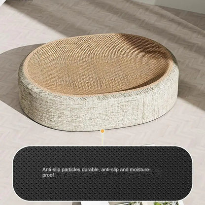 Oval Shape Scratch Pad For Cats sisal Scratching Cat Bed Multifunctional Pet Sleeping Mat Cat Scratch Bed For Cats To Rest - ZOOMNSTORE