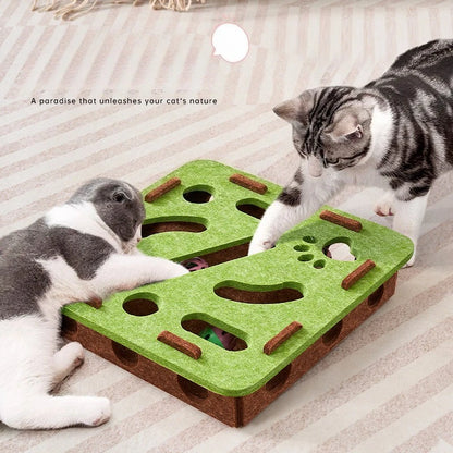 Indoor Cat Scratching Post - Sisal Interactive Toy for Kittens - ZOOMNSTORE