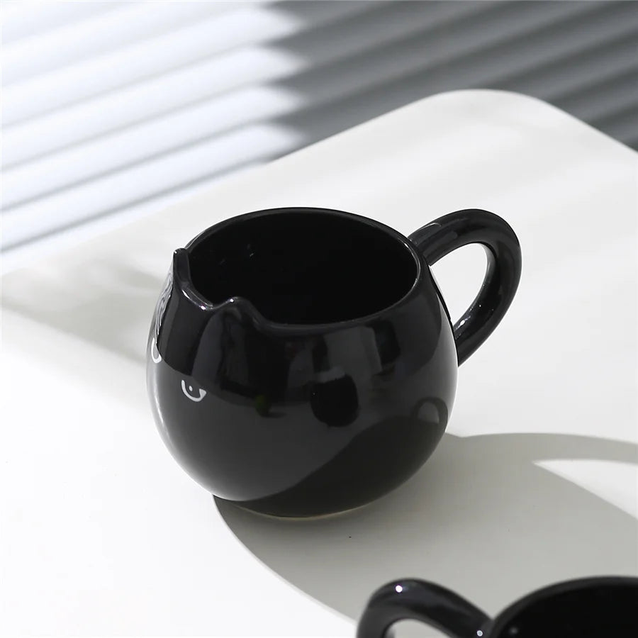 Cat Shaped Ceramic Cup - 380ml Creative Coffee Mug | Eco Friendly Porcelain Drinkware - ZOOMNSTORE