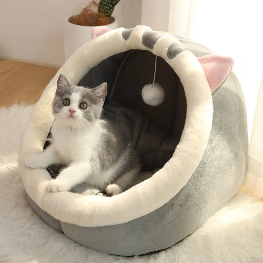 Cat Sleeping Bed - Foldable Washable Pet Bed with Removable Cushion Pad - ZOOMNSTORE