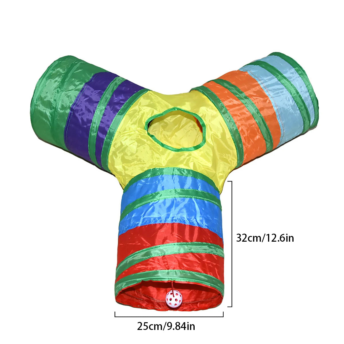 Cat Tunnel Toy - Collapsible Pet Play Tunnel for Indoor & Outdoor Kitty Exercise - ZOOMNSTORE