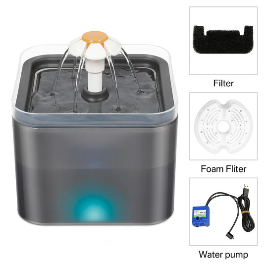 Automatic Cat Water Fountain - 67oz Ultra Silent Pet Dispenser with LED Lighting - ZOOMNSTORE