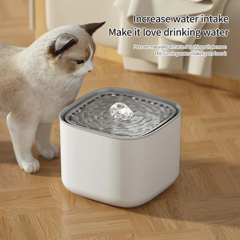 Cat Water Fountain – Automatic Large Capacity USB Waterer With Filtered Recirculating System - ZOOMNSTORE