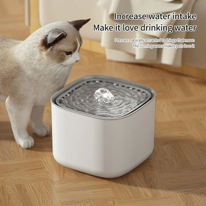 Cat Water Fountain – Automatic Large Capacity USB Waterer With Filtered Recirculating System - ZOOMNSTORE