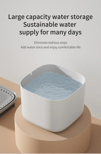 Cat Water Fountain – Automatic Large Capacity USB Waterer With Filtered Recirculating System - ZOOMNSTORE
