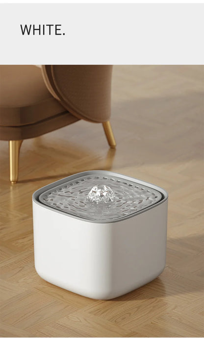 Cat Water Fountain – Automatic Large Capacity USB Waterer With Filtered Recirculating System - ZOOMNSTORE
