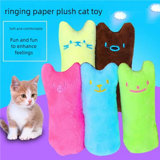 Interactive Catnip Plush Toy - Teeth Grinding  Chewing Toy for Cats - ZOOMNSTORE