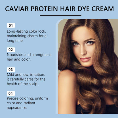 Caviar Protein Hair Dye Shampoo - Nourishing Gray White Color Treatment 500ml - ZOOMNSTORE