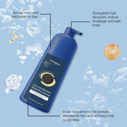 Caviar Protein Hair Dye Shampoo - Nourishing Gray White Color Treatment 500ml - ZOOMNSTORE