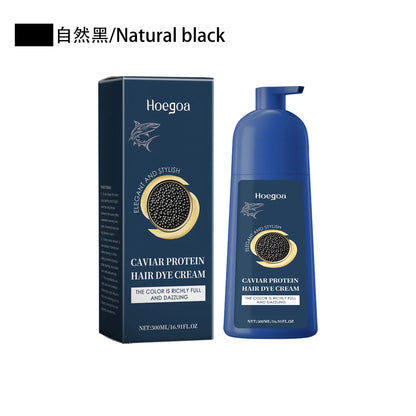 Caviar Protein Hair Dye Shampoo - Nourishing Gray White Color Treatment 500ml - ZOOMNSTORE