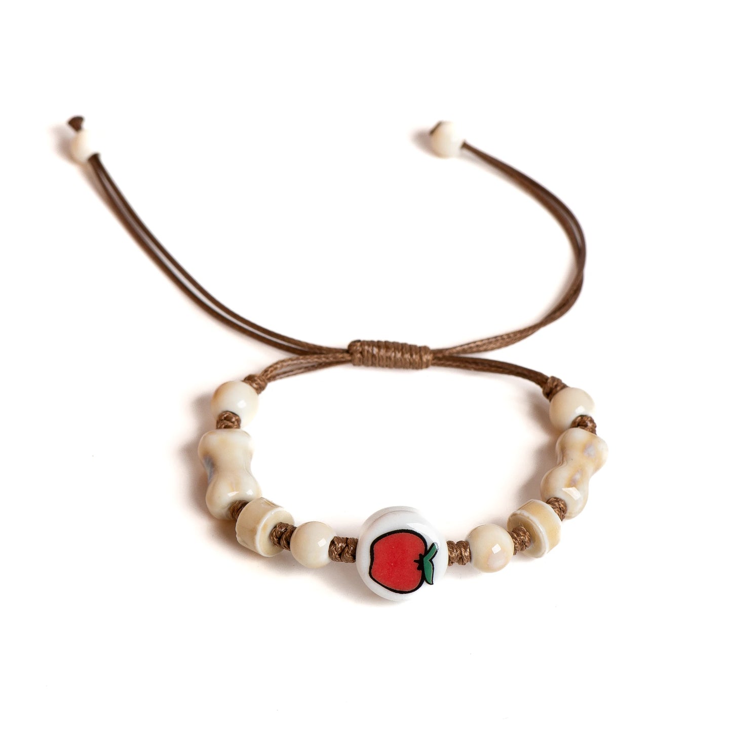 Handmade Apple Bracelet - Adjustable Woven Cord Cartoon Jewelry for Gifts - ZOOMNSTORE