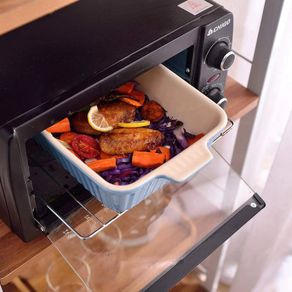 Ceramic Baking Dish Set - 4-Piece Oven Safe Plates for Lasagne Casserole and More 91112133 - ZOOMNSTORE