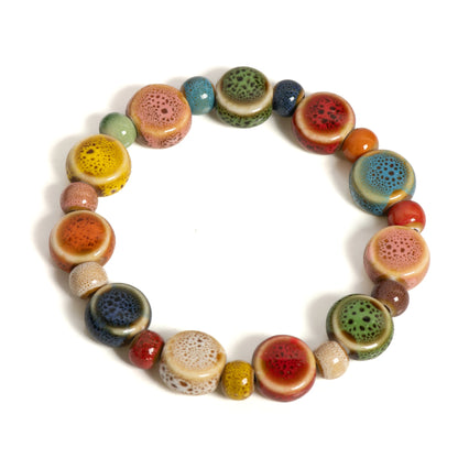 Colorful Starfish  Seashell Bracelet - Handmade Boho Beach Jewelry for Women  Teens - ZOOMNSTORE