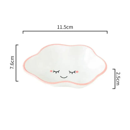 Ceramic Cloud Dipping Sauce Dish - Cute Hot Pot Seasoning Bowl - ZOOMNSTORE