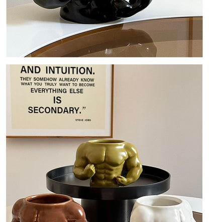 Ceramic Coffee Mug - Funny Muscle Design Cup | Eco Friendly Handgrip Cup - ZOOMNSTORE