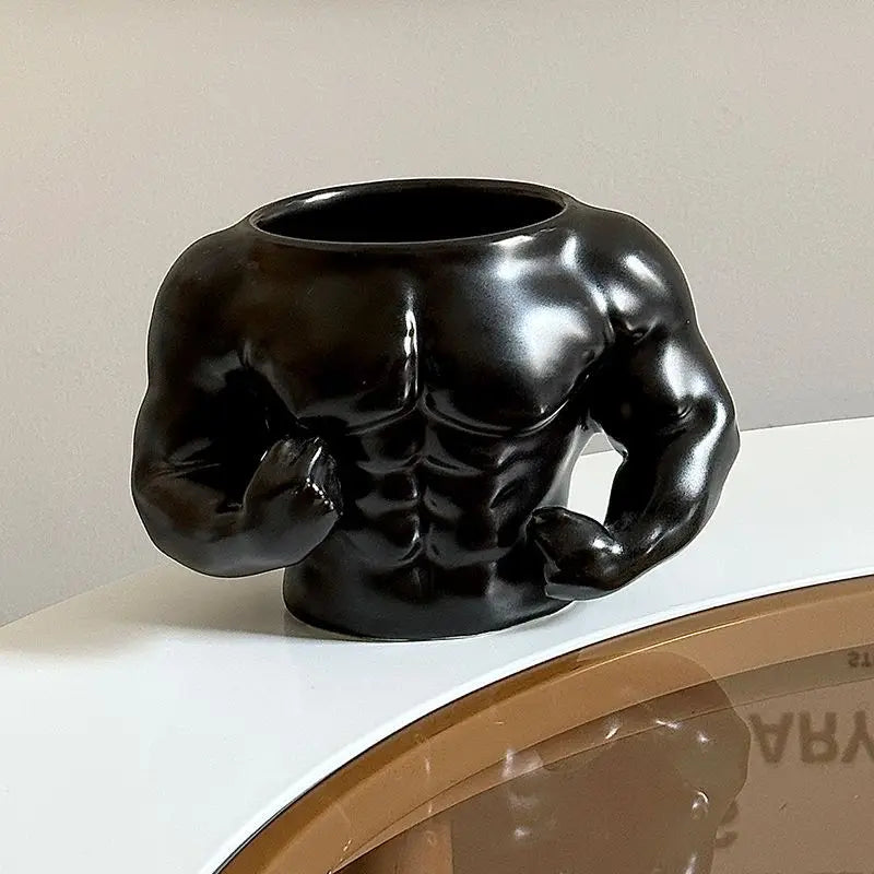 Ceramic Coffee Mug - Funny Muscle Design Cup | Eco Friendly Handgrip Cup - ZOOMNSTORE