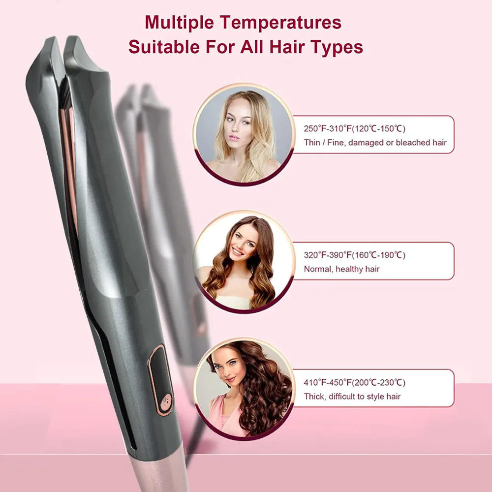 Ceramic Curling Wand - 3/4 Inch Tapered Iron With Fast Heating & Digital Control - ZOOMNSTORE