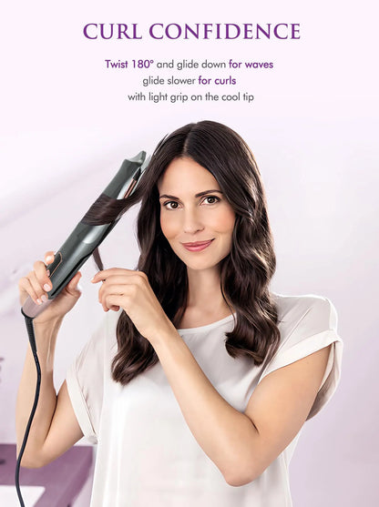 Ceramic Curling Wand - 3/4 Inch Tapered Iron With Fast Heating & Digital Control - ZOOMNSTORE