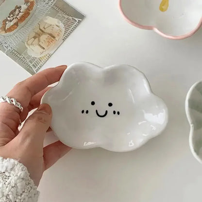 Ceramic Cloud Dipping Sauce Dish - Cute Hot Pot Seasoning Bowl - ZOOMNSTORE