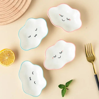 Ceramic Cloud Dipping Sauce Dish - Cute Hot Pot Seasoning Bowl - ZOOMNSTORE