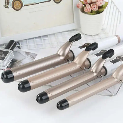 Ceramic Hair Curler - Professional 9mm to 38mm LCD Curling Iron Wand with Tourmaline Barrel - ZOOMNSTORE