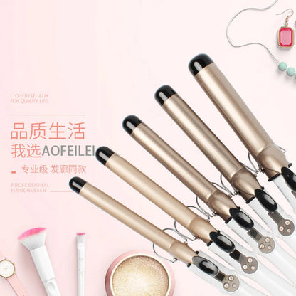 Ceramic Hair Curler - Professional 9mm to 38mm LCD Curling Iron Wand with Tourmaline Barrel - ZOOMNSTORE