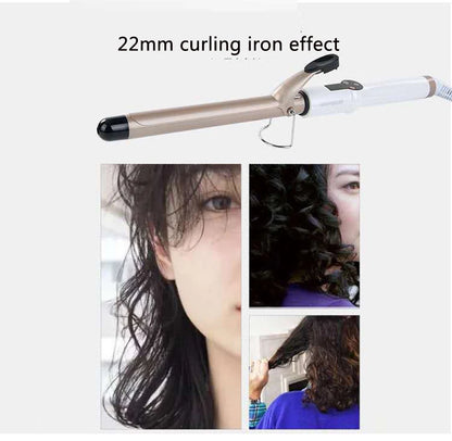 Ceramic Hair Curler - Professional 9mm to 38mm LCD Curling Iron Wand with Tourmaline Barrel - ZOOMNSTORE