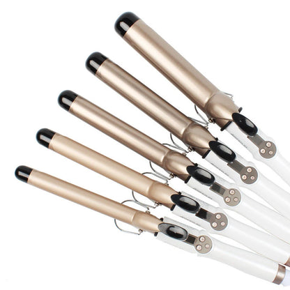 Ceramic Hair Curler - Professional 9mm to 38mm LCD Curling Iron Wand with Tourmaline Barrel - ZOOMNSTORE