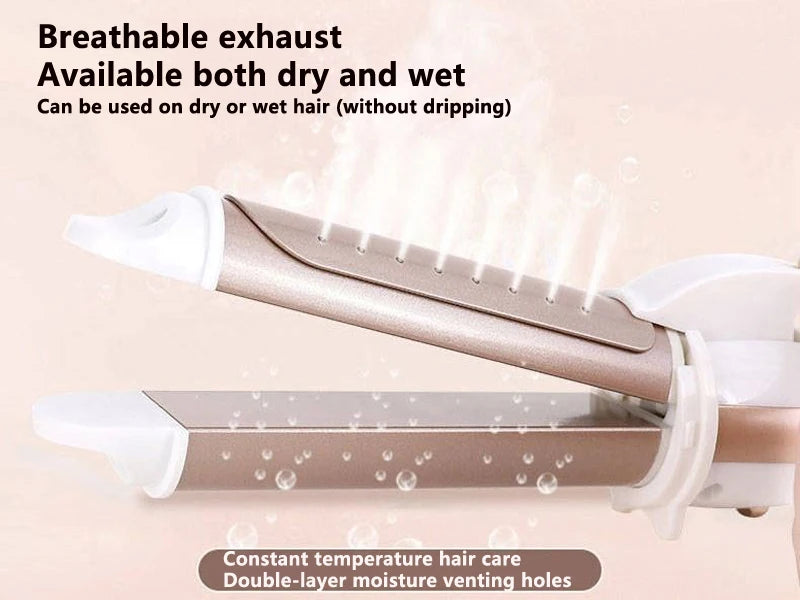 Ceramic Hair Curler - Professional 9mm to 38mm LCD Curling Iron Wand with Tourmaline Barrel - ZOOMNSTORE