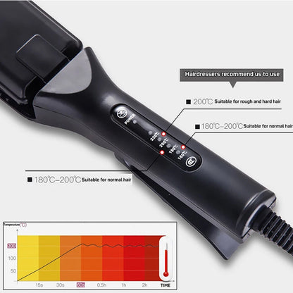 Ceramic Hair Curler - Tourmaline Ceramic Iron Wave Hair Curler With Digital Temperature - ZOOMNSTORE
