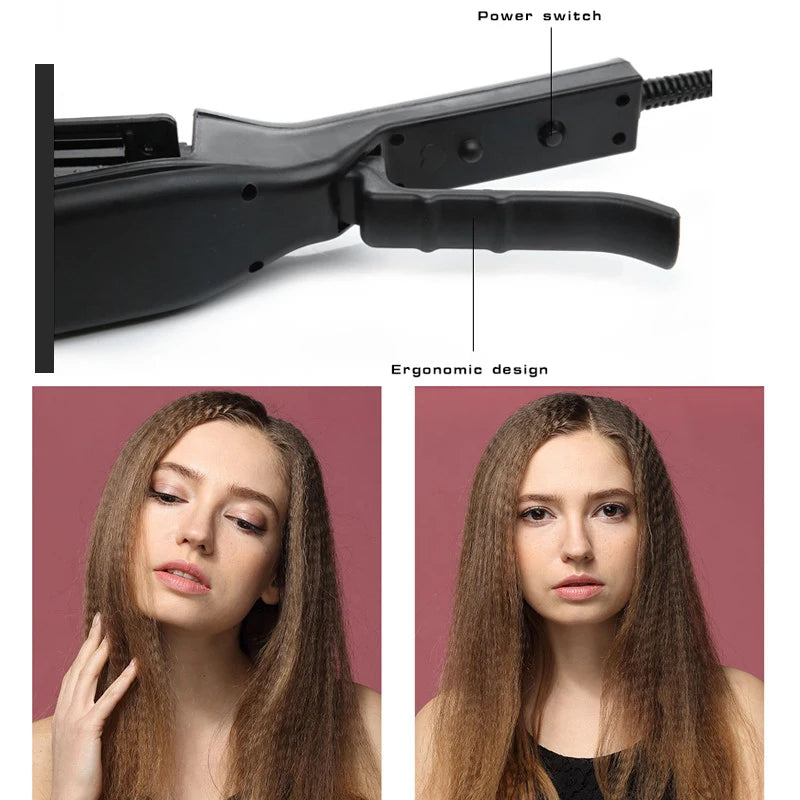 Ceramic Hair Curler - Tourmaline Ceramic Iron Wave Hair Curler With Digital Temperature - ZOOMNSTORE