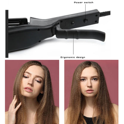 Ceramic Hair Curler - Tourmaline Ceramic Iron Wave Hair Curler With Digital Temperature - ZOOMNSTORE