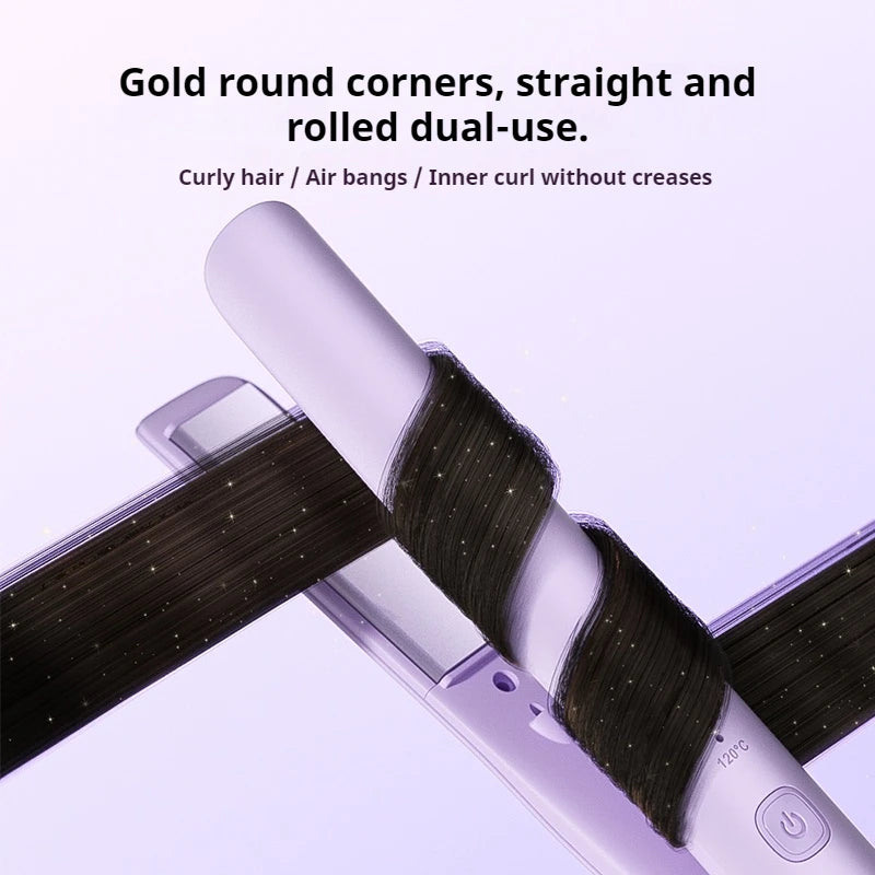 Ceramic Hair Straightener – Ionic Flat Iron With Titanium Plates | Fast Heating, Adjustable Temperature - ZOOMNSTORE