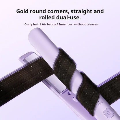 Ceramic Hair Straightener – Ionic Flat Iron With Titanium Plates | Fast Heating, Adjustable Temperature - ZOOMNSTORE