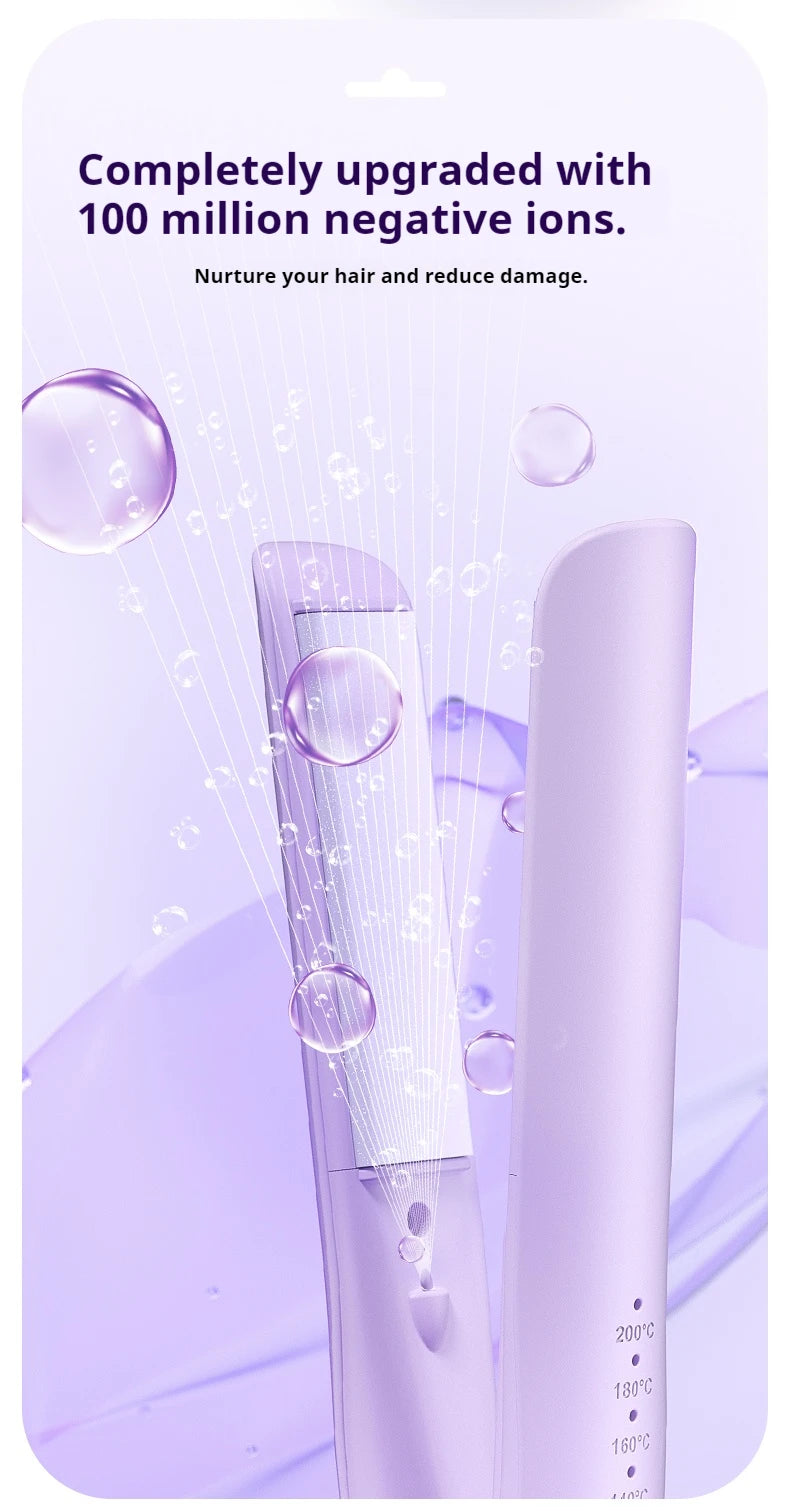 Ceramic Hair Straightener – Ionic Flat Iron With Titanium Plates | Fast Heating, Adjustable Temperature - ZOOMNSTORE