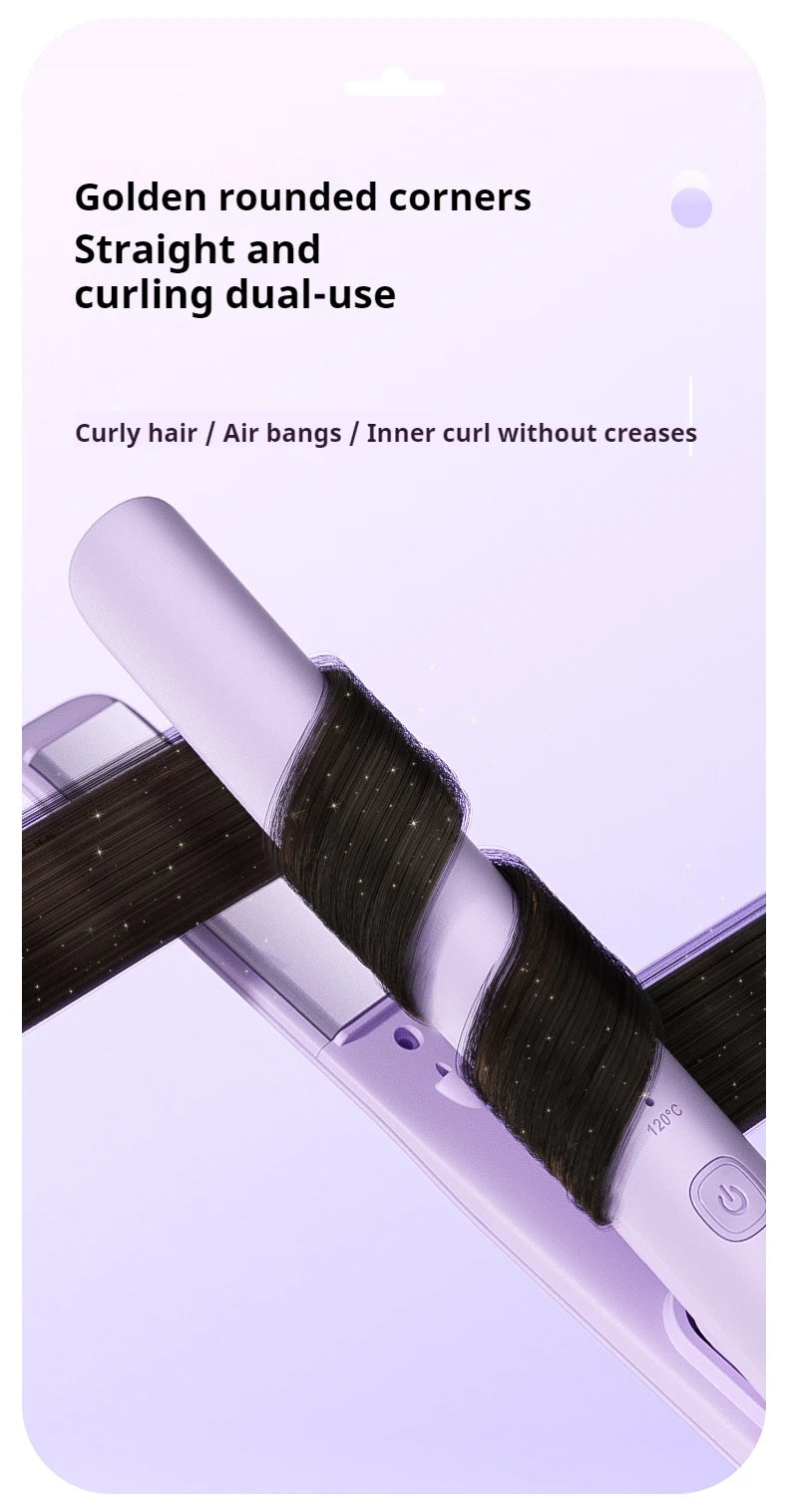 Ceramic Hair Straightener – Ionic Flat Iron With Titanium Plates | Fast Heating, Adjustable Temperature - ZOOMNSTORE