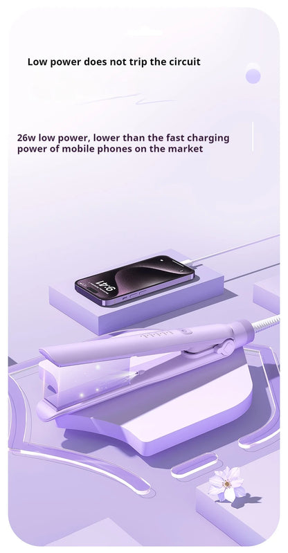 Ceramic Hair Straightener – Ionic Flat Iron With Titanium Plates | Fast Heating, Adjustable Temperature - ZOOMNSTORE