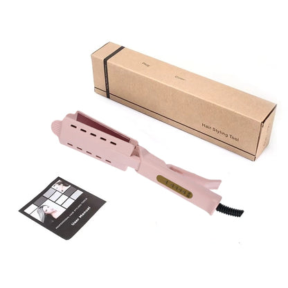 Ceramic Hair Straightener | Temperature Adjustable Flat Iron For Wet Dry Hair With Widen Panel - ZOOMNSTORE