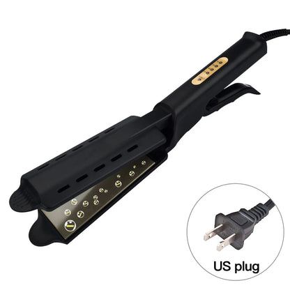 Ceramic Hair Straightener | Temperature Adjustable Flat Iron With Widen Panel For Women | Anti Scald Hair Iron - ZOOMNSTORE