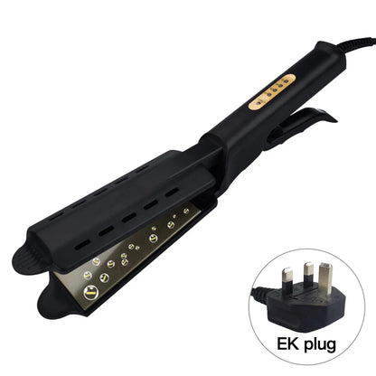 Ceramic Hair Straightener | Temperature Adjustable Flat Iron With Widen Panel For Women | Anti Scald Hair Iron - ZOOMNSTORE