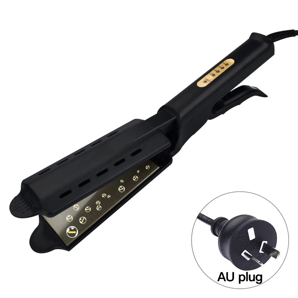 Ceramic Hair Straightener | Temperature Adjustable Flat Iron With Widen Panel For Women | Anti Scald Hair Iron - ZOOMNSTORE