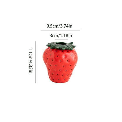 Strawberry Ceramic Vase - Floral Home Decor  Ornaments - ZOOMNSTORE